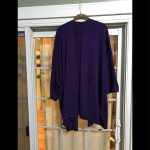 Catherine’s 4X dark purple cardigan